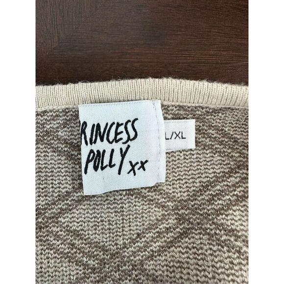 Princess Polly LAUREL MINI DRESS CREAM / BROWN - Picture 4 of 7